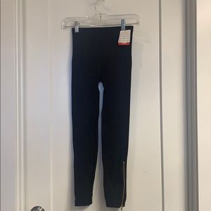 New with tags: Spanx leggings with gold ankle zip
